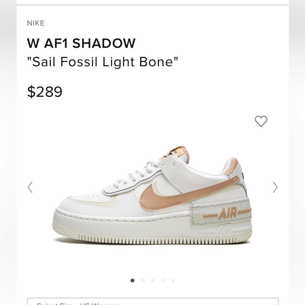 Nike Air Force 1 Shadow (Sail Fossil Light Bone)
